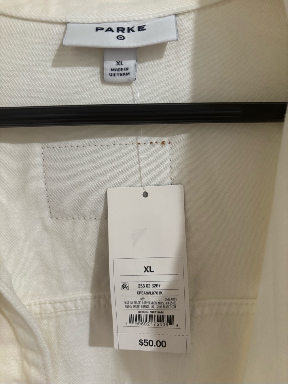 Parke x Target Cream Oversized Shacket - Picture 7 of 7